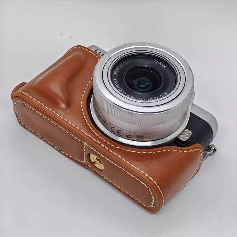 เหมาะสําหรับกระเป๋ากล้อง Panasonic GF8/GF9 gf7 เคสป้องกัน gf8 ฐานกระเป๋าครึ่ง gf9 เคสหนังแบบพกพาเคสส