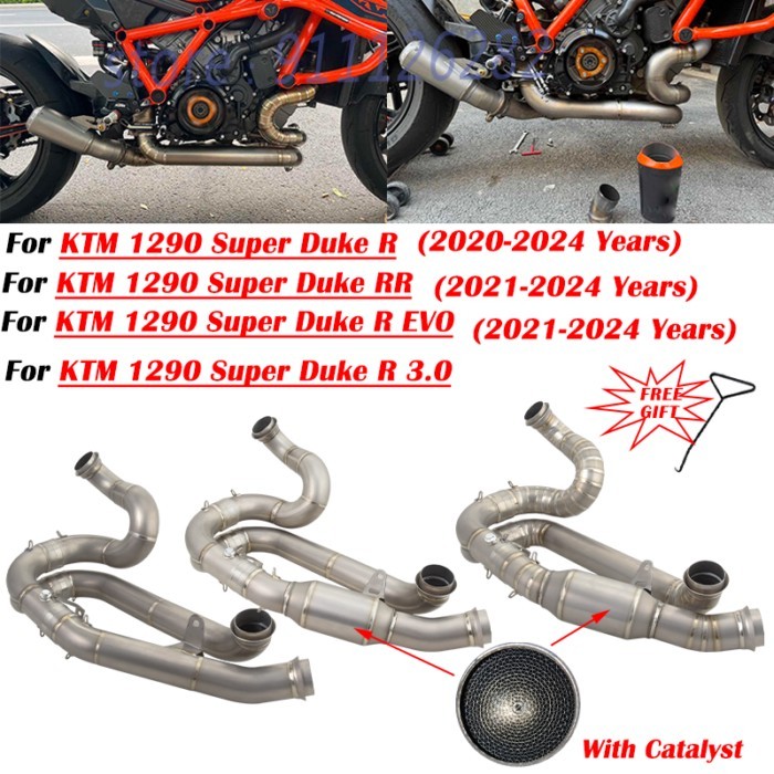 For KTM 1290 Super Duke R 3.0 RR EVO 2020 - 2023 2024 Motorcycle Exhaust Escape Modified Muffler Ti