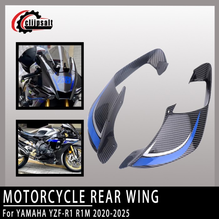 For Yamaha YZF R1 R1M 2020-2025 Motorcycle Accessories Fixed Wing Fairing Small Wing Spoiler Aerody