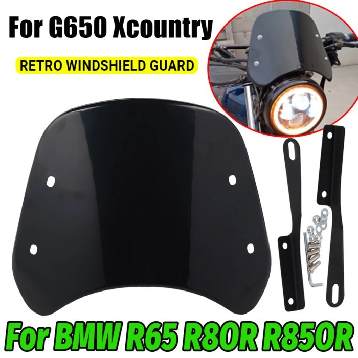 Retro Windscreen Windshield Wind Screen Deflector For BMW R65 R80R R850R R 65 80 850 R 850R G650 XC