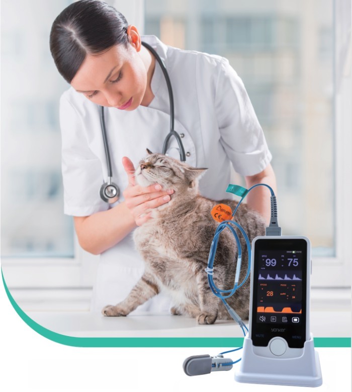 Medical Equipment Dog Cat Pet Animal Veterinary Vet Sensor Rechargeable Handheld Pulse Oximeters