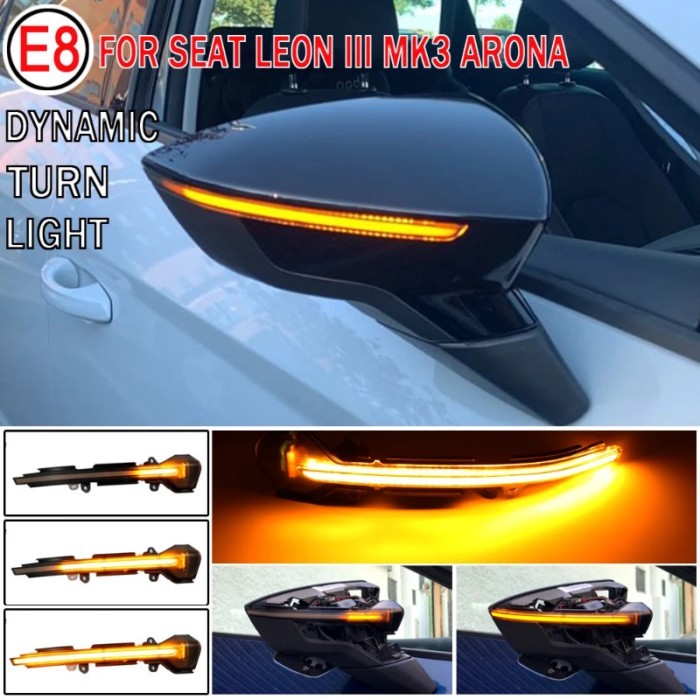 For Seat Leon III MK3 5F ST FR Cupra Ibiza MK5 V KJ1 Arona KJ7 Dynamic Turn Signal Light Side Mirro