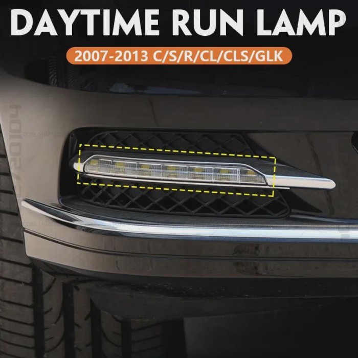 for 2007-2013 W204 W221 W218 W251 X204 C216 Mercedes-Benz C/S/R/CL/CLS/GLK DRL Fog Light Daytime Ru
