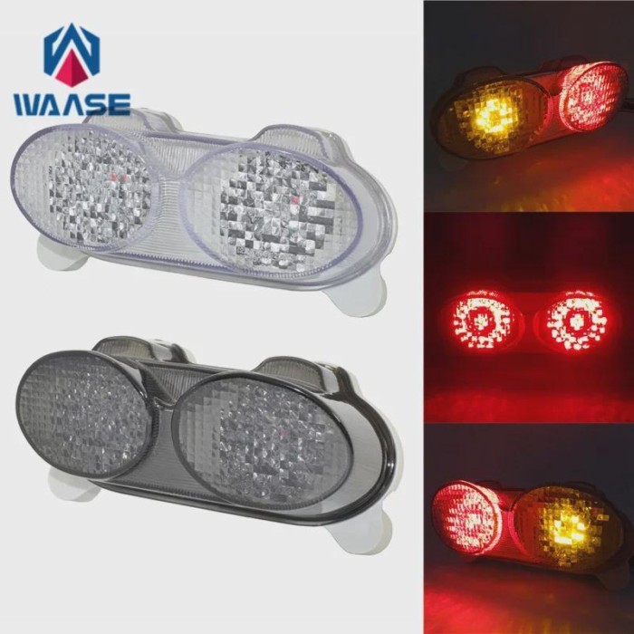WAASE E-Mark Rear Tail Brake Turn Signals Integrated Led Light For KAWASAKI ZR7 ZR7S ZR-7S ZR750 20