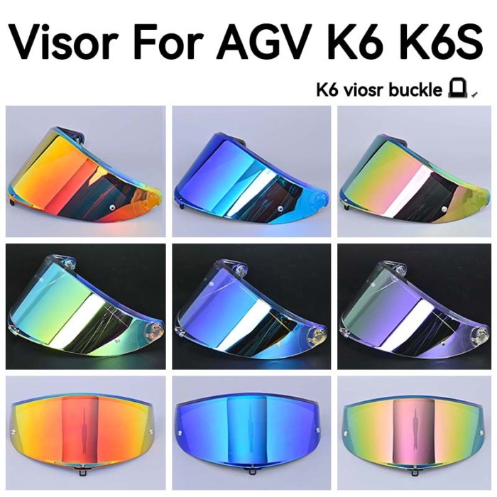 K6 Helmet Visor For AGV K6S K6 Motorcycle Helmets shield photochromic visor Night Vision Lens Buckl