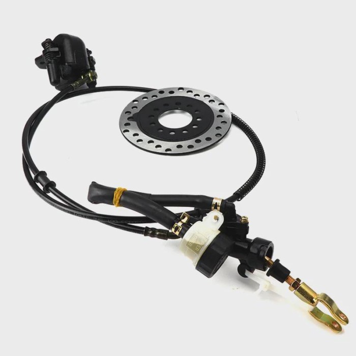 Go Kart Footbar Hydraulic Disc Brake Caliper System Pads for DIY China 110cc 168 200F Go Kart ATV D