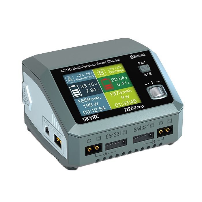 SkyRC D200neo 800W Dual Channel AC DC Charger PC 3.0 บลูทูธ APP Control