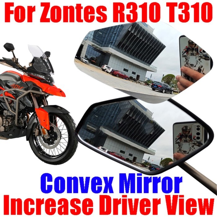 For Zontes R310 T310 310 T R ZT310R ZT310T 310T Accessories Convex Mirror Increase Rearview Mirrors