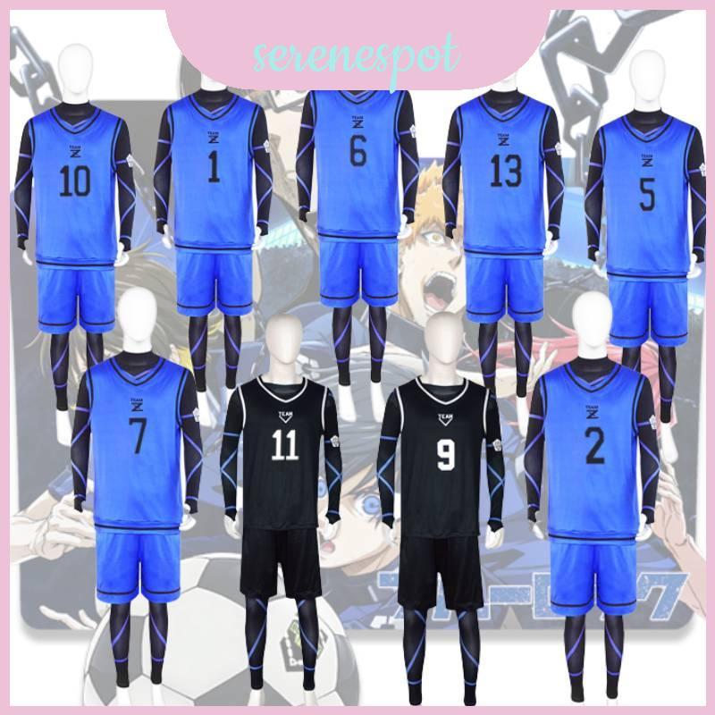 ชุดคอสเพลย์ Isagi Yoichi Rensuke No.1 Jersey สีน้ำเงิน สำหรับแฟนคลับอะนิเมะ