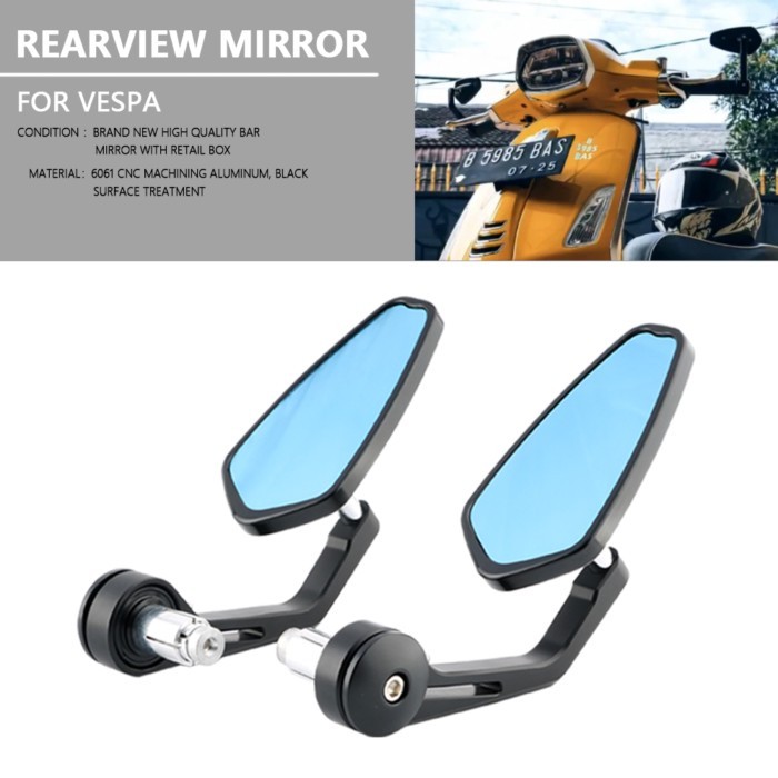For Vespa Piaggio handlebar mirror rearview mirror CNC  Primavera 4T-3V NOABS E2 E4 50 125 150 2T 4