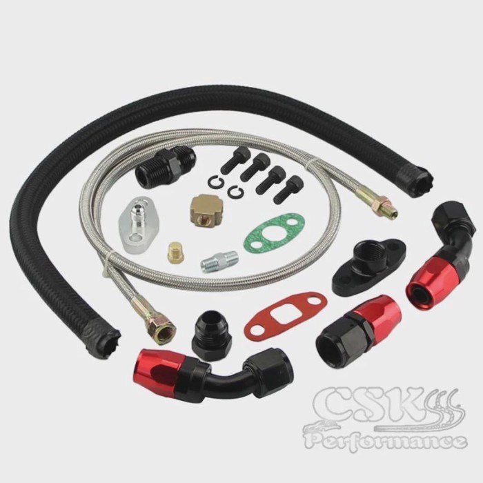 T3 T4 T3/T4 T70 T66 T04E Turbo Oil Feed Line Oil Return Line Oil Drain Line Kit