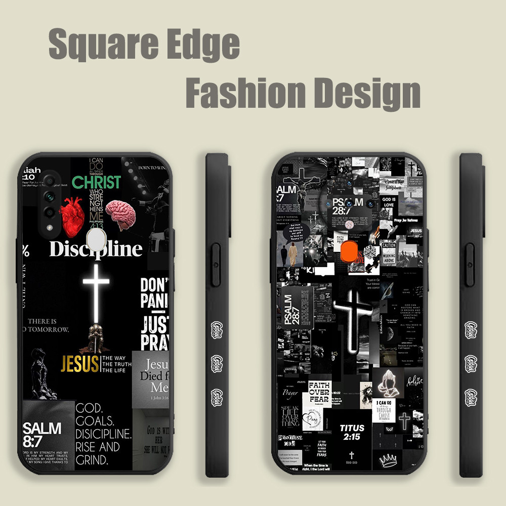 สําหรับRealme GT Neo 3 5G 2T 3T C55 10 C51 C53 11 Pro Plus Bible Verse JESUSพระเจ้าความงามTFZ05 เคสโ