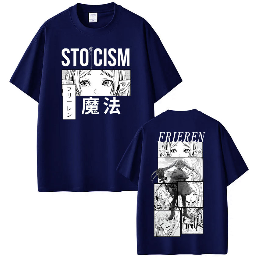 อะนิเมะ Frieren Beyond Journeys End T เสื้อ Frieren การ์ตูน Kawaii เสื้อยืดผู้ชายผู้หญิงฤดูร้อนคุณภา