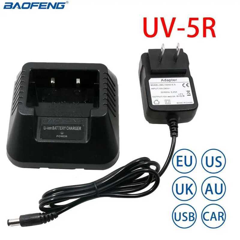 ▥ Eu/Us/Uk/Au/Usb/Car Battery Charger For  Uv-5R Dm-5R Plus Walkie Talkie UV 5R Ham Uv5r
