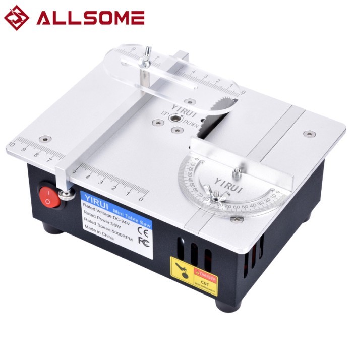 ALLSOME S3 96W Mini Table Saws Electric Bench Saw DIY Model Household Cutting Machine 775 Motor 63m