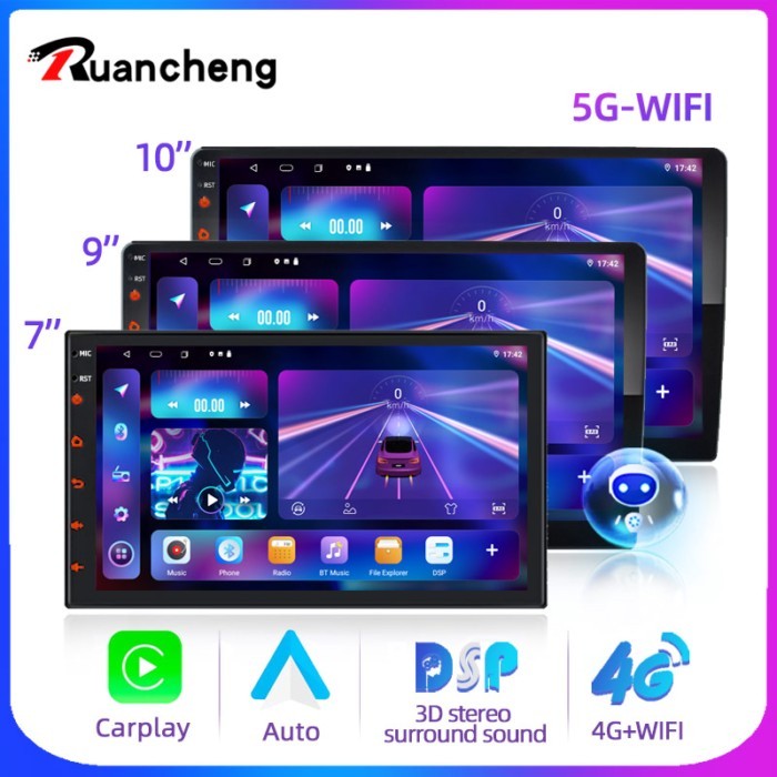 2 Din Android 13 Car Radio Autoradio 7 9 10 13.1 Inch Universal WIFI GPS  Audio Multimedia Player F