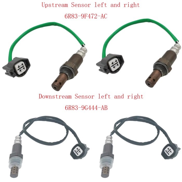 4PCS 6R83-9G444-AB 6R83-9F472-AC Front Rear Lambda Probe O2 Oxygen Sensor For Jaguar XJR XJ8 Vanden