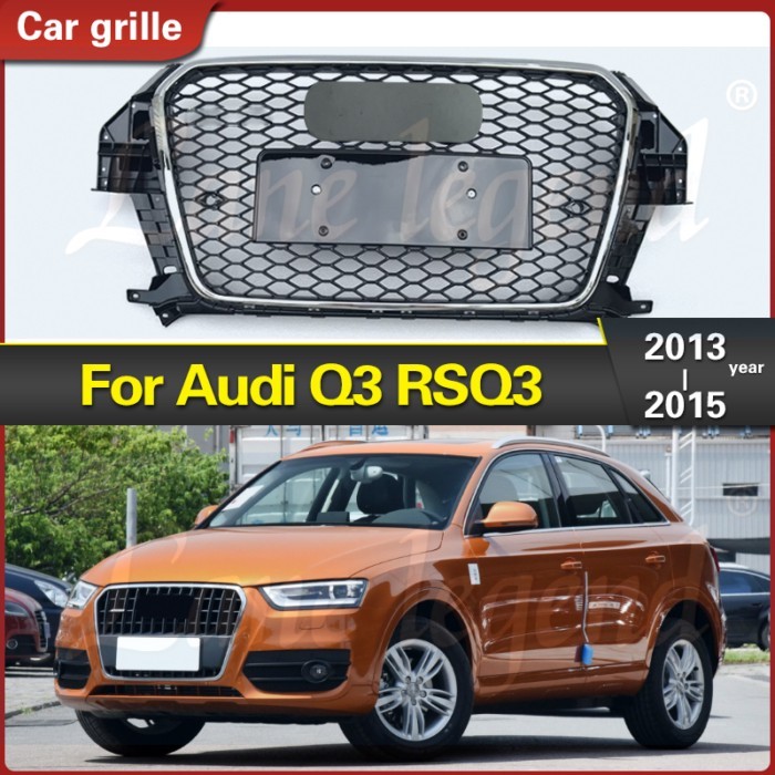 for Audi Q3/RSQ3 2013 2014 2015 Racing Grills Front Bumper Grill Center Grille (Refit for RSQ3 Styl