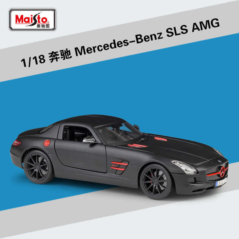 Meritor รูปที่ 1: 18 Mercedes-Benz SLS AMG รถสปอร์ตจําลองรถรุ่นผลิตภัณฑ์สําเร็จรูปคอลเลกชันเครื่องปร