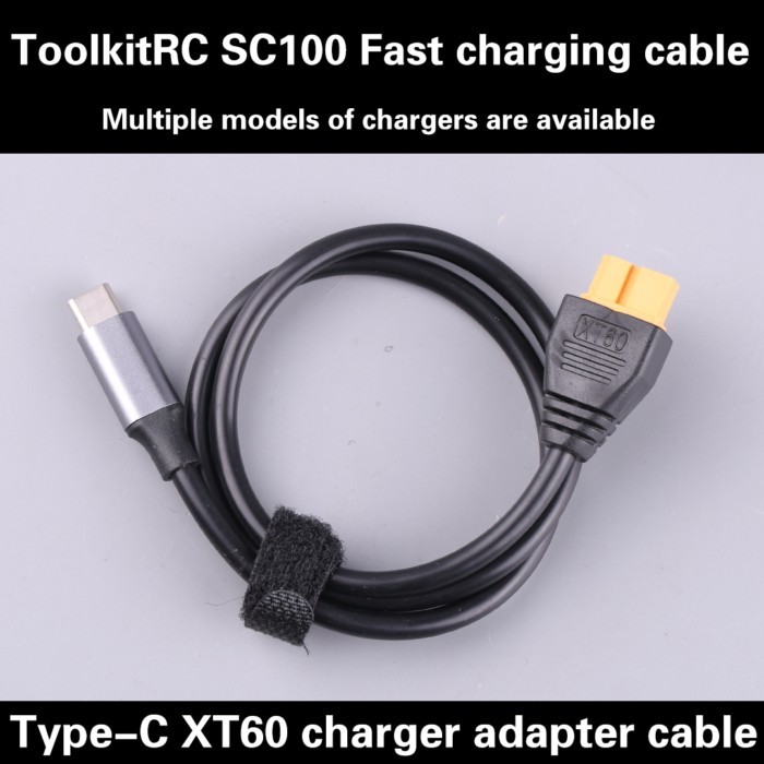 Toolkitrc SC100 Type-C to XT60 Charging Cable for toolkitrc M7 M6 M6D M8S Charger