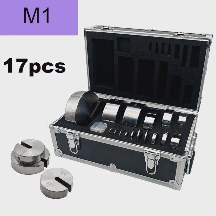 17pcs Set M1 Grade Stainless Steel Added Weight Hanging Weight 100mg~1kg