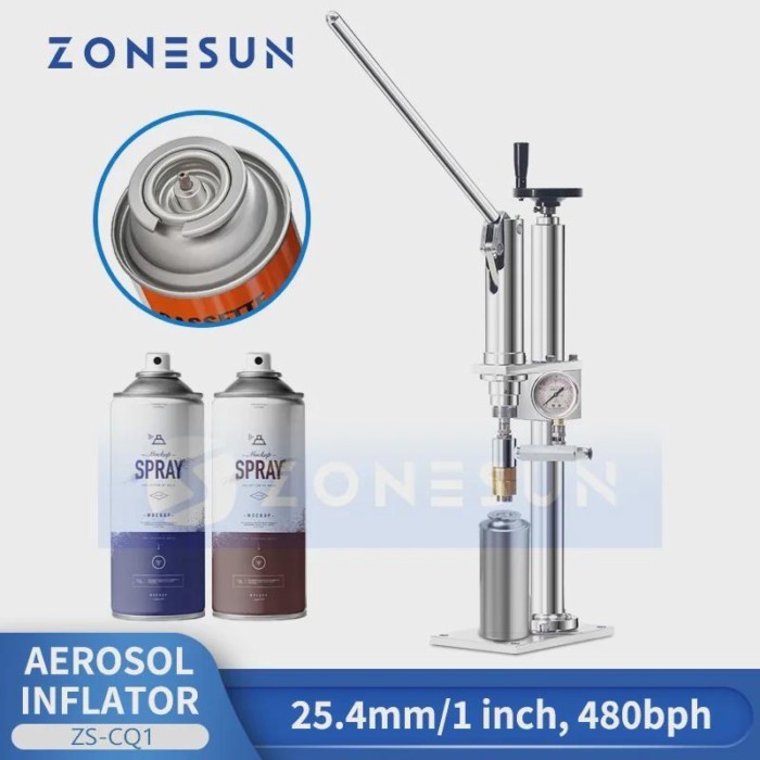 Zonesun Aerosol Gas Filling Machine Aerosol Can Gas Filler Spray Paint Refill Machine Spray Can Fil