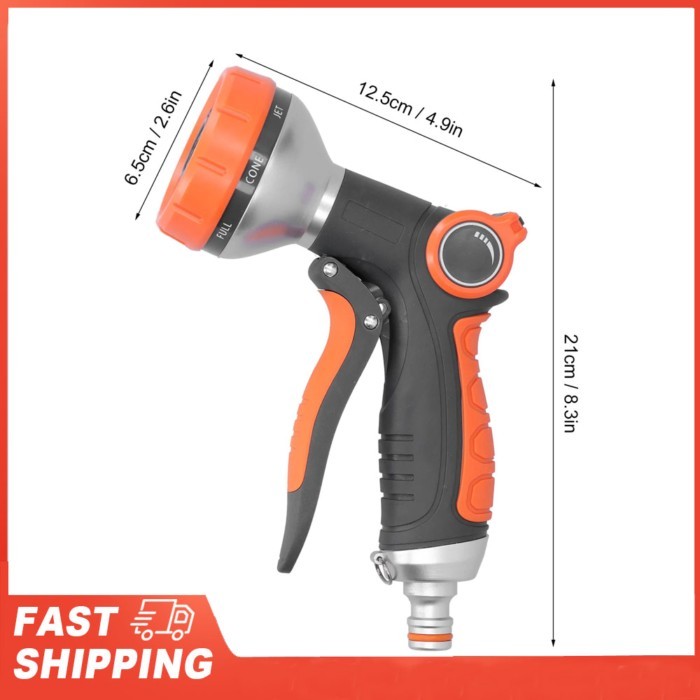 High Pressure Garden Water Sprayer Lawn Hose Spray Water Nozzle Washer Nozzle Car Washing Cleaning