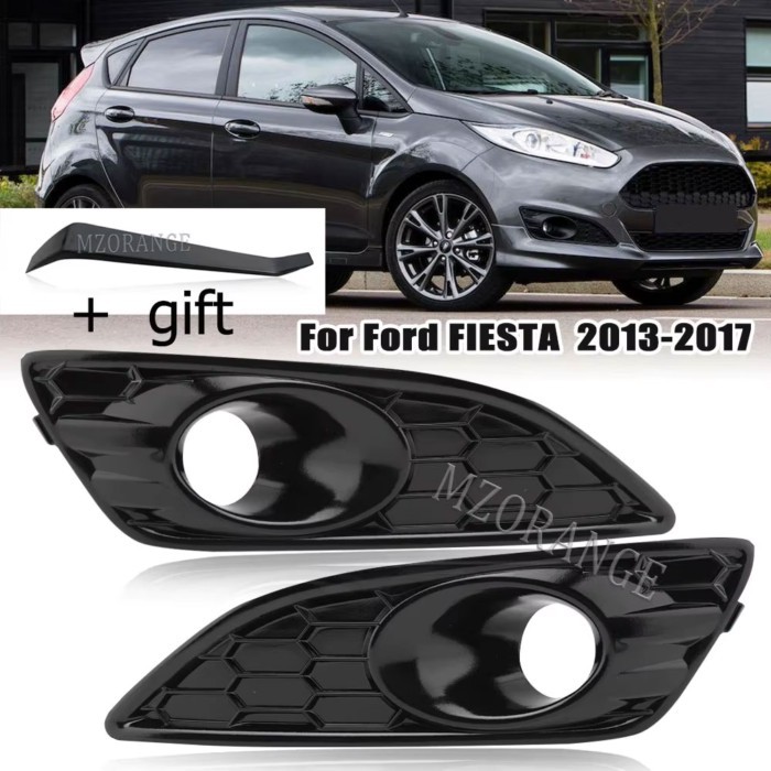 For Ford Fiesta JA8 mk7 2013 2014 2015 2016 2017 Car Fog Light Cover Headlight Frame Fog  Lights Gr