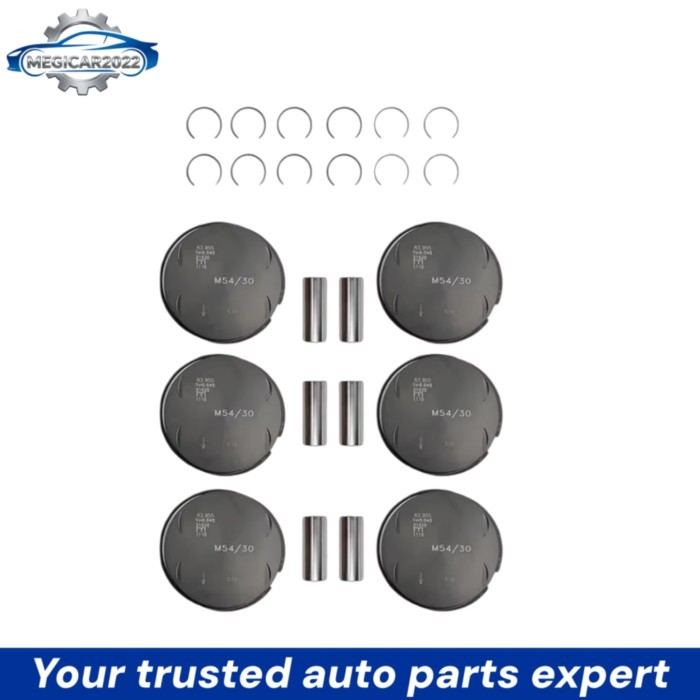 Enginer Pairts Piston With Rings Set Fit 3.0 L T M54B30 L6 Gas For BMW 330i 530i X5 Z4 E46 E53 E60