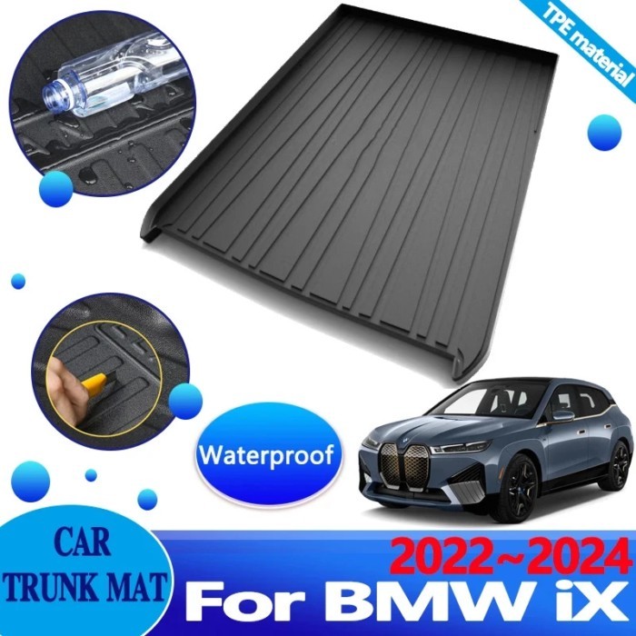 Car Trunk Floor Mats for BMW iX 2023 Accessories 2022 2024 I20 Waterproof Carpet Liner Protector Lu