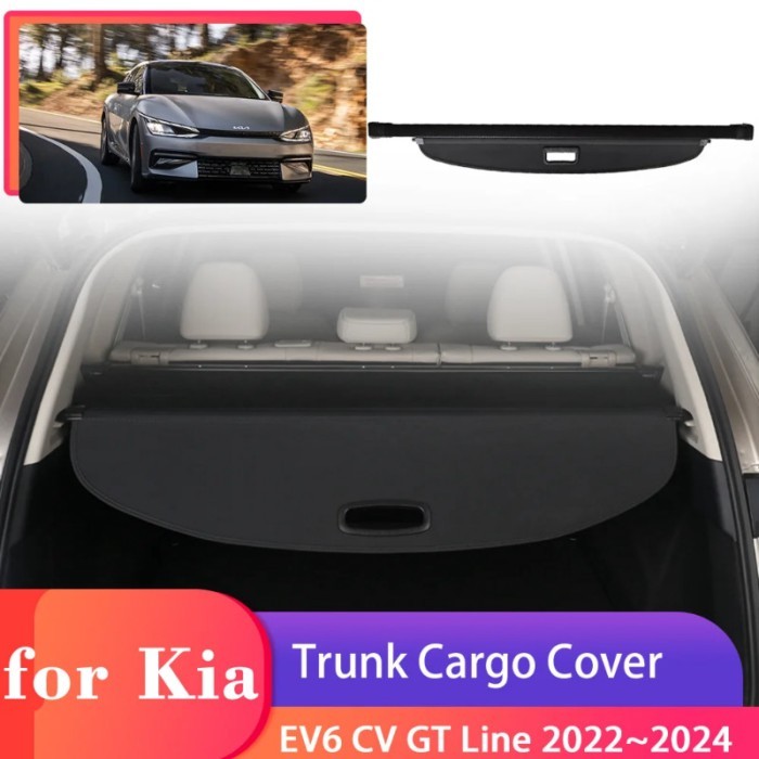 Car Trunk Cargo Cover for Kia EV6 CV GT Line 2022~2024 2023 Storage Blinds Security Shield Curtain