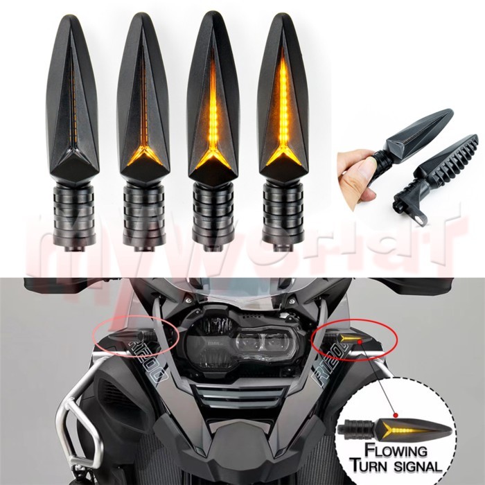 LED Front Brake Turn Light Flowing Water Fit For F700 F800 HP4 S1000R/XR/RR G310R R NineT  K1300 R/