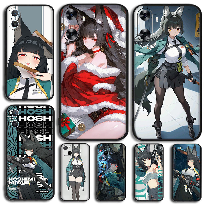 หลายรูปแบบTPUเคสโทรศัพท์สีดําอะนิเมะการ์ตูนZenless Zone Zero Hoshimi Miyabi (DMB5) สําหรับHuawei Nov