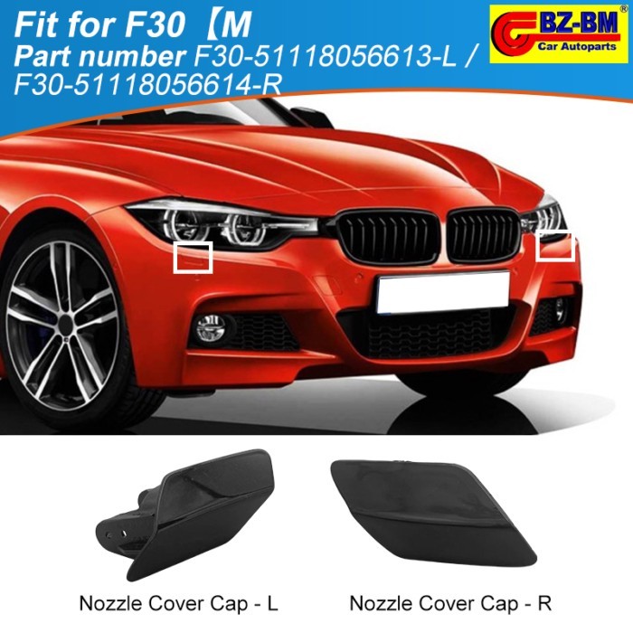 Front Bumper Headlight Headlamp Washer Nozzle Cover Cap For BMW 3 Series F30 F30lci M f80 Sport 511