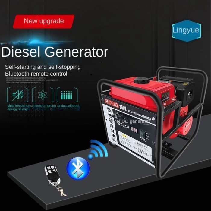 8KW 24V Diesel Generator Self Start And Self Stop, Bluetooth Remote Control Variable Frequency Park
