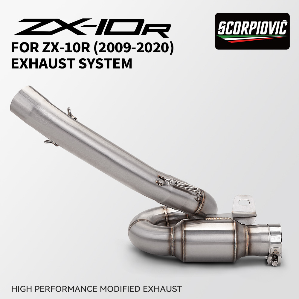 ท่อไอเสียรถจักรยานยนต์หนีสําหรับ ZX10R ZX-10R 2009-2020 Exhaust Contact Middle Link ท่อ