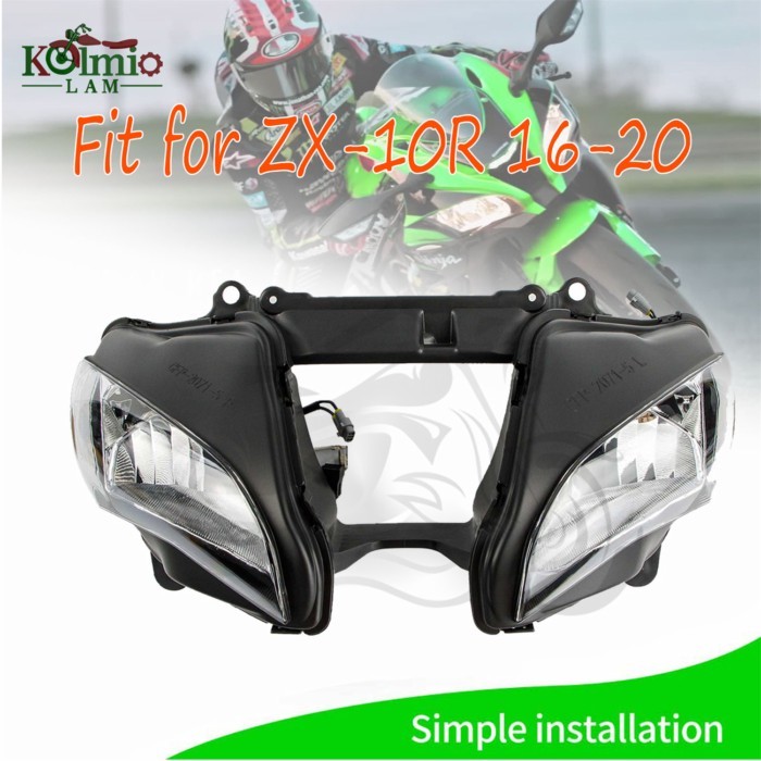 Fit For 2016 - 2020 KAWASAKI Ninja ZX-10R ZX10R Motorcycle Headlight Front Headlamp Assembly ZX 10R