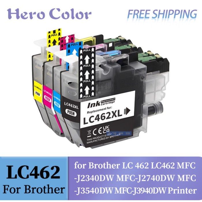LC462 LC462XL Dye Ink Compatible Ink Cartridges for Brother LC 462 LC462 MFC-J2340DW MFC-J2740DW MF