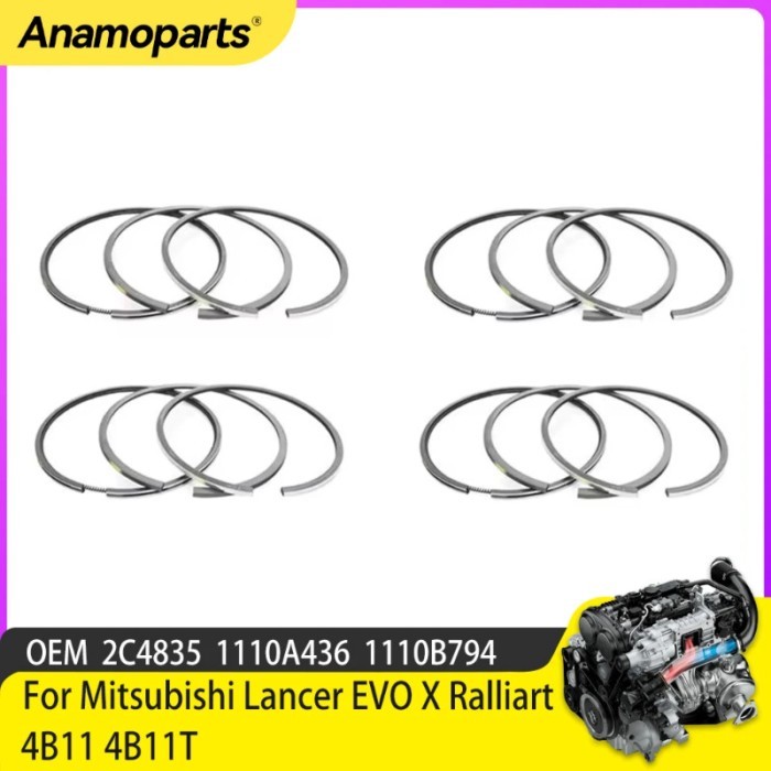 Piston Rings Set For Mitsubishi Lancer EVO X Ralliart 4B11 4B11T