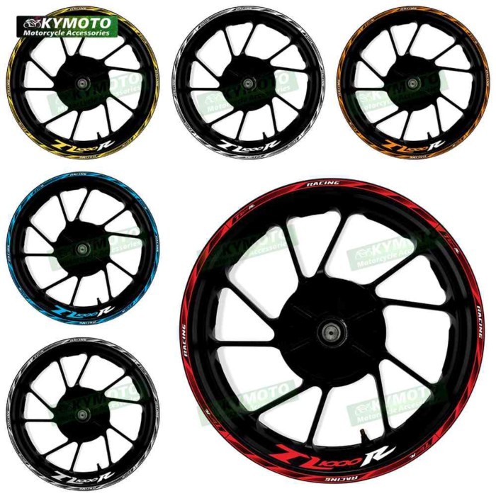 For TL1000R TL 1000R motorcycle 17 inch front and rear wheel stickers decorative waterproof reflect