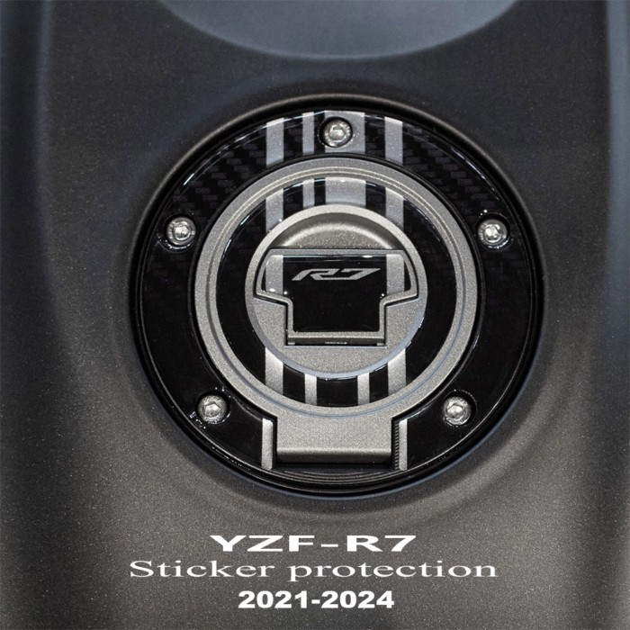 3D Resin Tank Pad Sticker Motorcycle Fuel Tank Protection Decal for R7 R 7 YZF-R7 YZFR7 2021 2022 2
