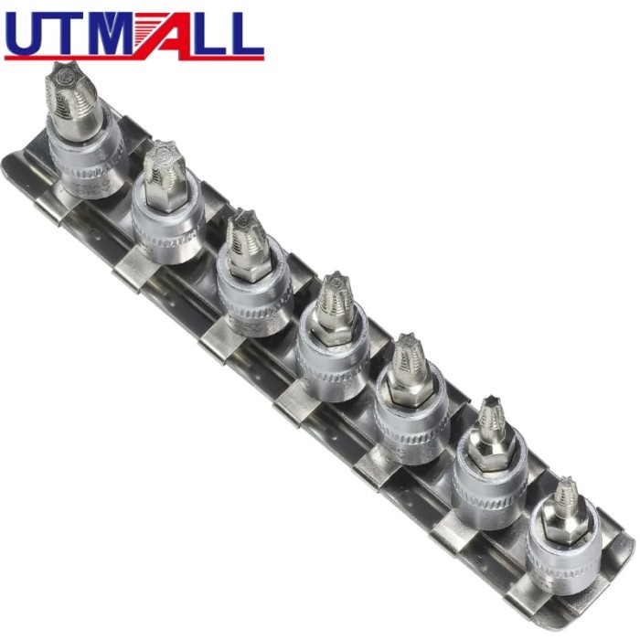 7PCS Screw Remover And Extractor High Strength Stripped Screw Removal Kit Screw Extractor Set Preci