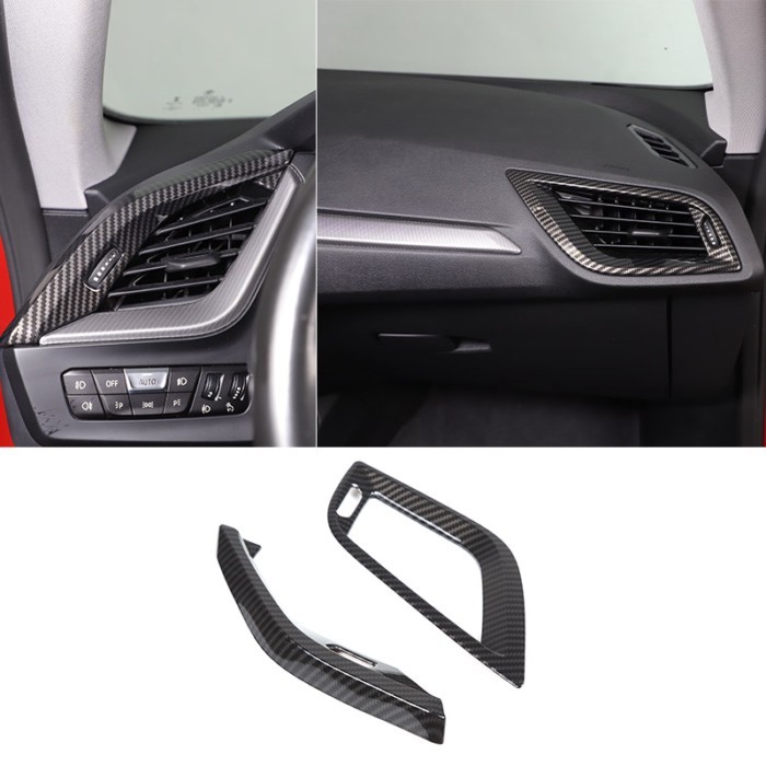For BMW 1 Series 2 Series F40 F44 2020-2024 ABS Carbon Fiber Car Center Control Side Air Outlet Dec