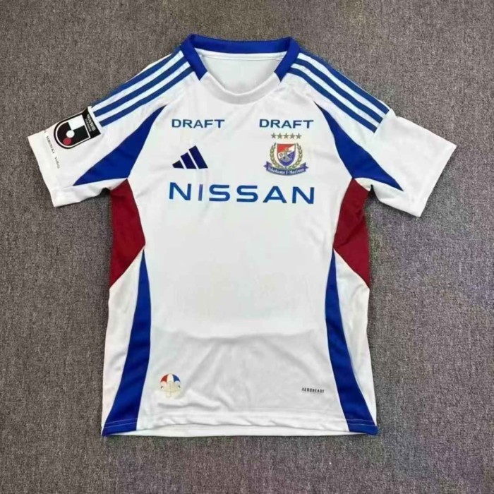 2526 ซีซั่นใหม่ญี่ปุ่น J-League Yokohama Mariners Away Jersey 3D พิมพ์ที่กําหนดเองเสื้อยืดกีฬาแห้งเร