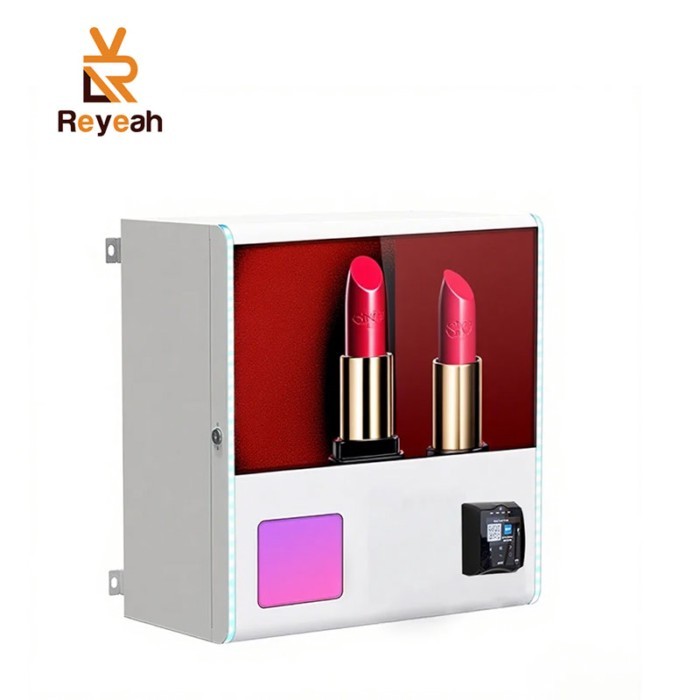Reyeah Mini Vending Machine with Age Recognition Mini Small Wall Mounted Id Card Reader Lipstick Ve