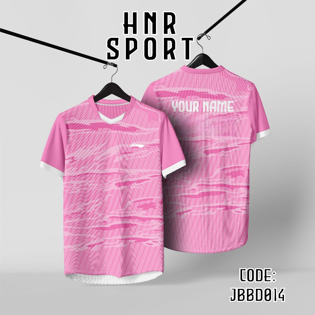 JERSEY BADMINTON PINK SERIES สามารถต่ออายุชื่อของคุณฟรี CUSTOM NICKNAME UNISEX SIZE S-5XL