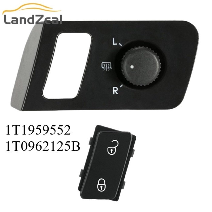 1T1959552 1T0962125B Car Rear Side Mirror Switch Adjust Knob For VW Touran Caddy 2005-2014