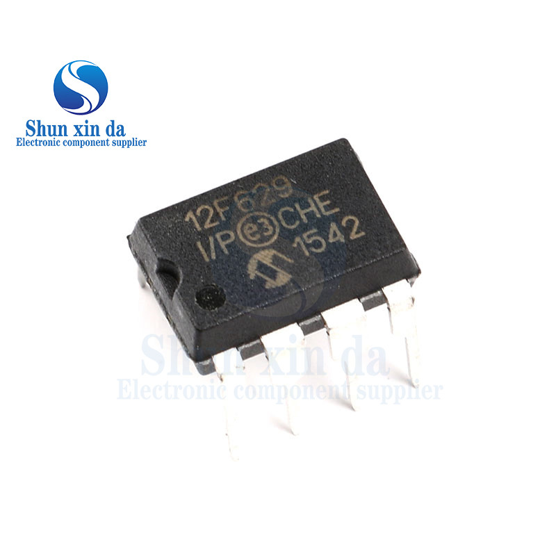10PCS PIC12F629-I/P DIP-8 PIC12F629 12F629 DIP 8bit Microcontrollers MCU 1.75KB 64 RAM 6 I/O IC