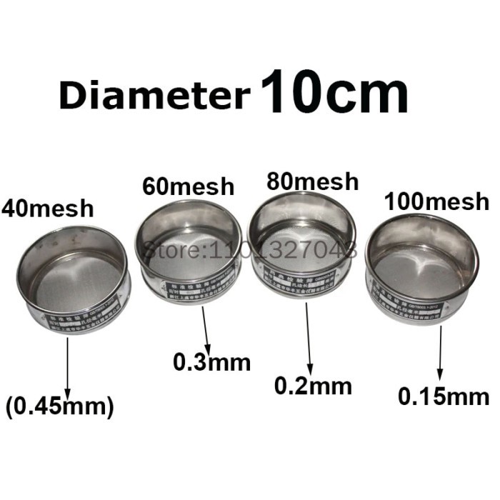 4pcs/set Standard Laboratory Test Sieve 304 SUS filter mesh Sampling Inspection Pharmacopeia sieve