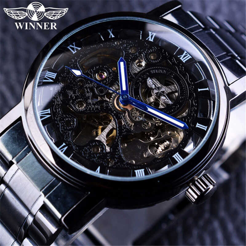 Winner winner Fashion Casual Automatic Mechanical Watch Black Mens Mechanical Watch